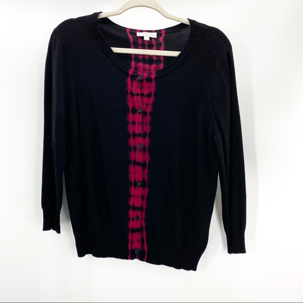 Joseph A. Black and red Cardigan size L